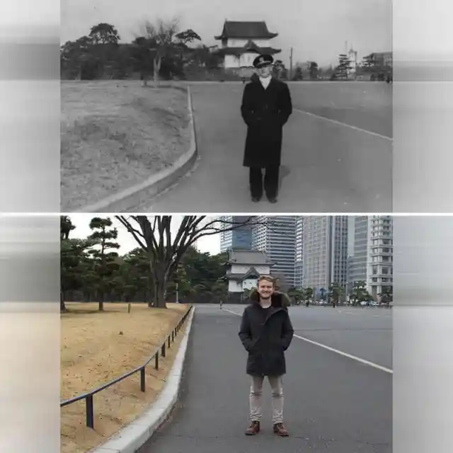 Grand-père et petit-fils à Tokyo