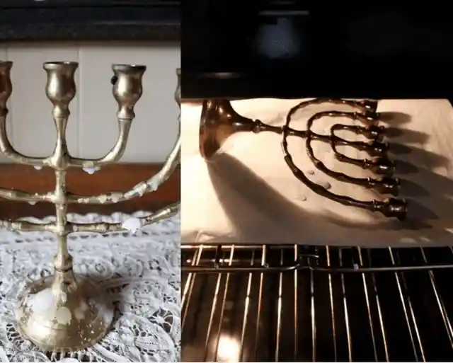 Hack in Removing Excess Wax in Menorah