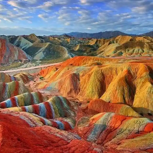 The Zhangye Danxia National Geopark in China