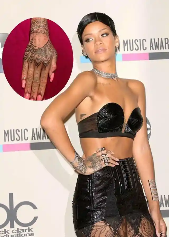 Rihanna's Henna Inspired Tattoo