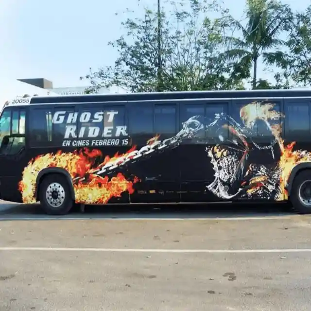 An Innovative Ghost Rider Bus Ad