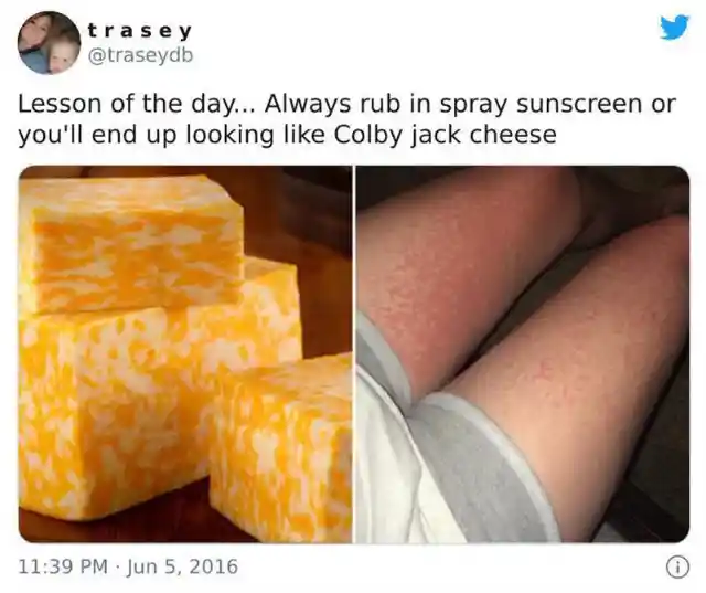 Lesson on how to apply sunscreen