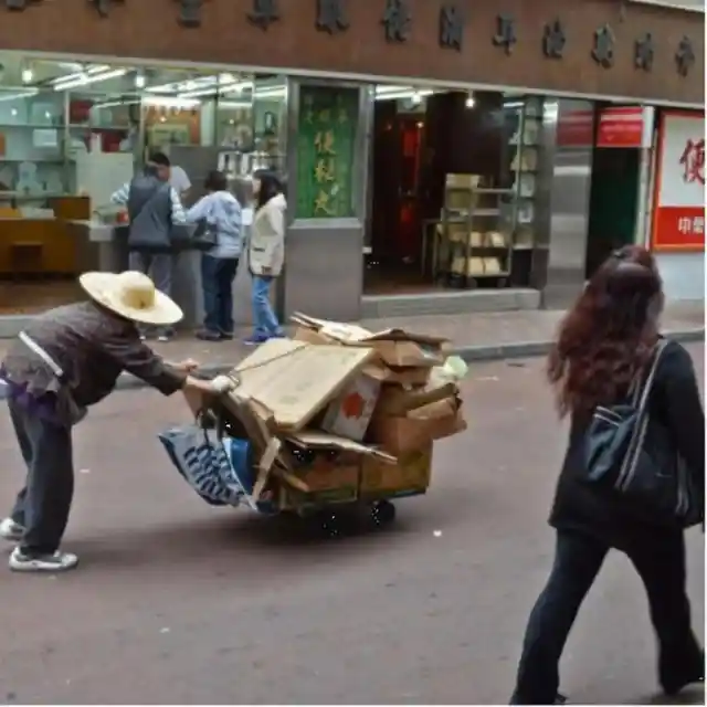 Women in Their 60s and 70s Pushing Shopping Carts