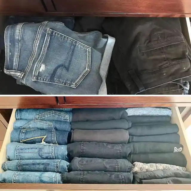 Pants and Shorts Organizing Hacks