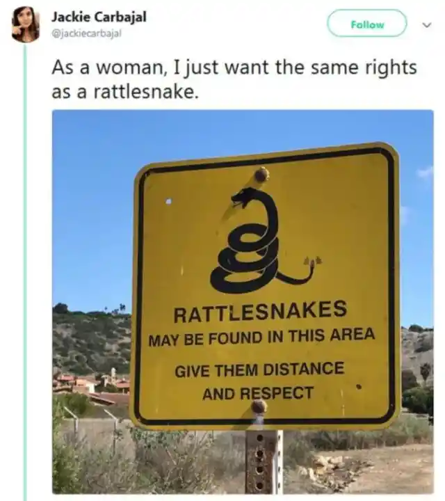 Same rights as a … rattlesnake?