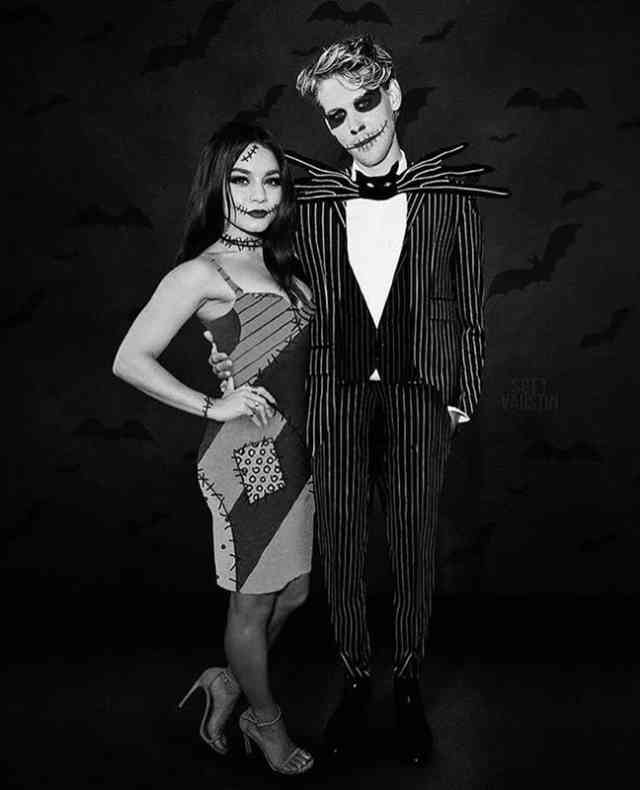 Vanessa Hudgens & Austin Butler As Sally and Jack Skellington