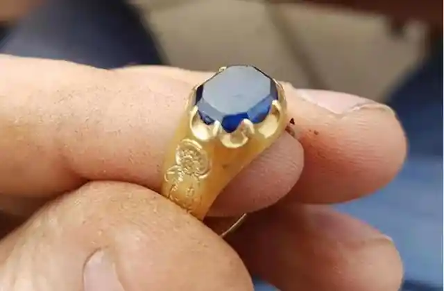 Gold and Sapphire Ring From the Medieval Era