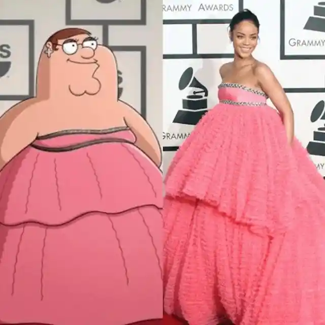 Rihanna and Peter Griffin