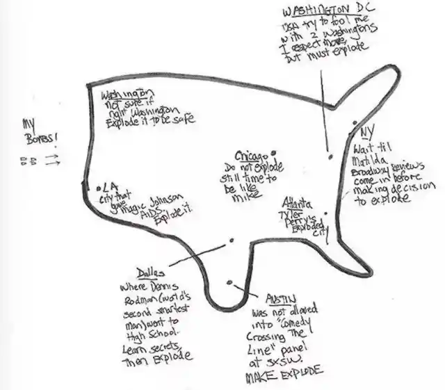 Un mapa de Kim Jong Un