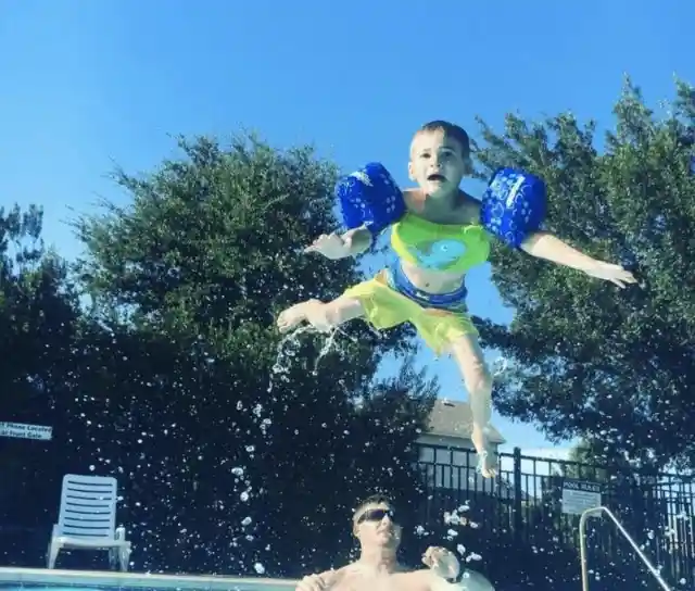 A Terrifying Day in the Pool