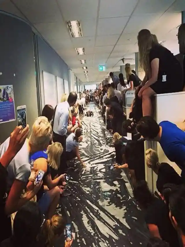 Office-Turned Water Park