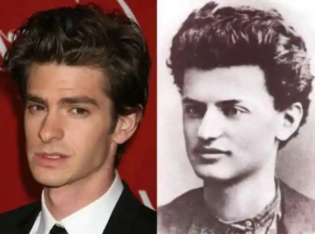 10. Andrew Garfield And Leon Trotsky