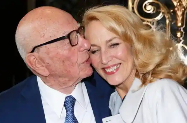 Jerry Hall and Rupert Murdoch