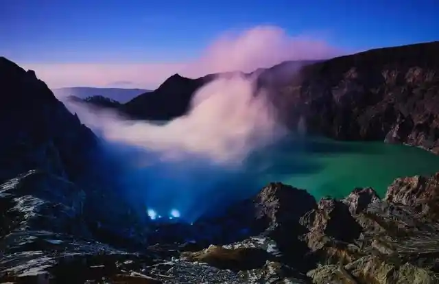 The Kawah Ijen Lake in Indonesia