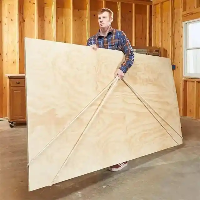 Carrying Plywood Using Ropes