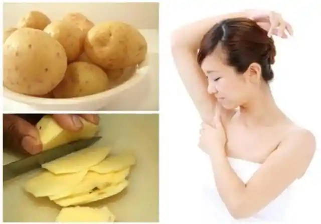 Underarm Whitener Using A Potato