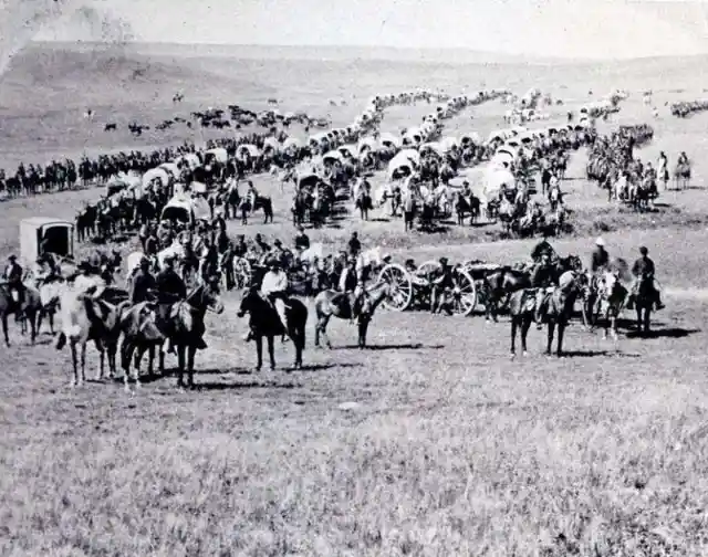 General Custer Crossing Dakota During The Civil War