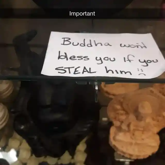 Buddha will not bless you