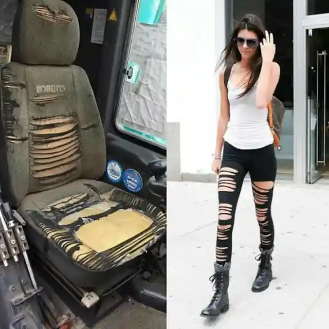 Kendall Jenner vs. a Ripped Car Seat