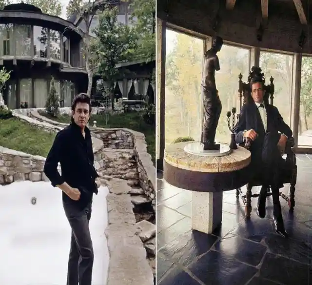 Johnny Cash’s Sleek Black Home