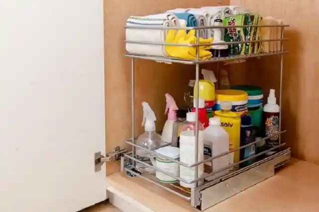 Maximize The Space By Adding An Under Sink Organizer