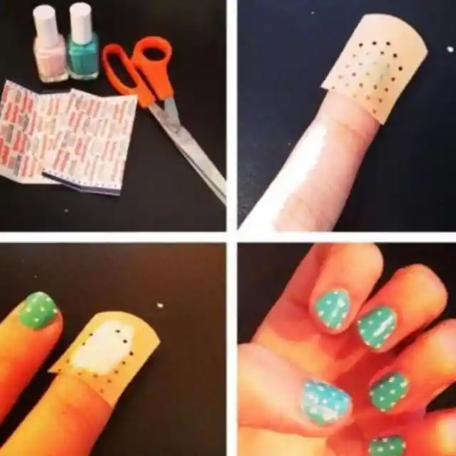 Boppin' Band-aid Nail Art