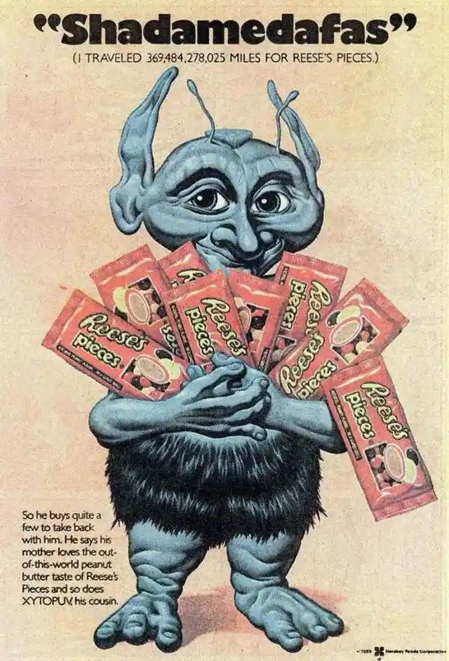 1985 Reese's Ad Featured Extraterrestrial