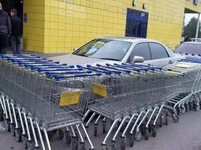 Shopping Carts As A Barricade