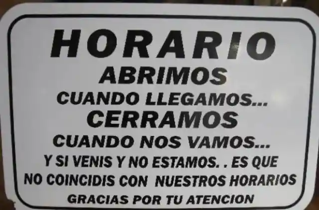 Horario de Atención