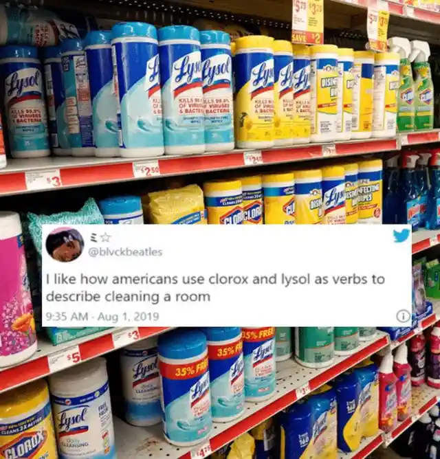 Lysol as a verb