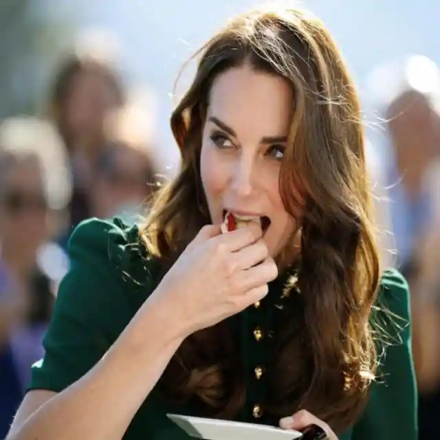 Kate enjoys curry