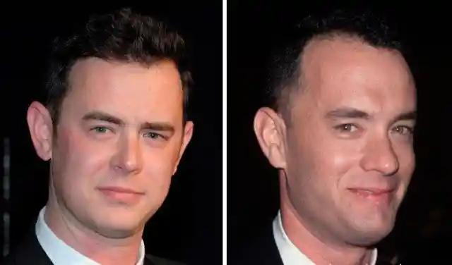 Colin and Tom Hanks in their 30s