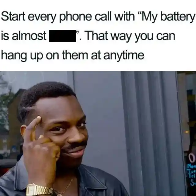 Bat Away Callers With A Flat Battery