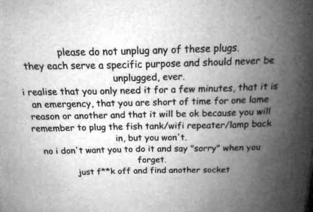 The Strict Code of Using the Plug