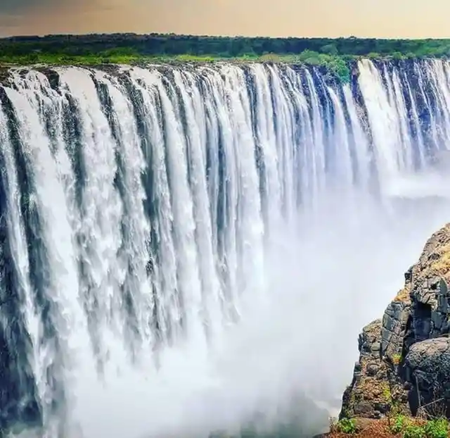 The Victoria Falls in Zimbabwe and Zambia Borders