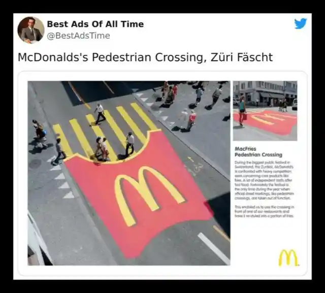 Pedestrian Crossing At McDonald's