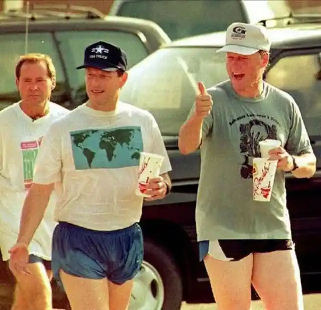 Al Gore and Bill Clinton in Shorts