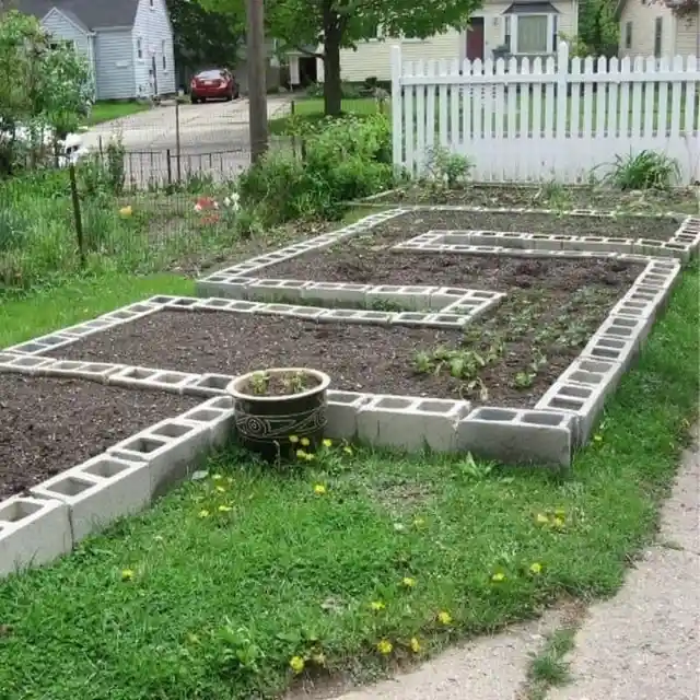 Garden Bed Cinder Blocks