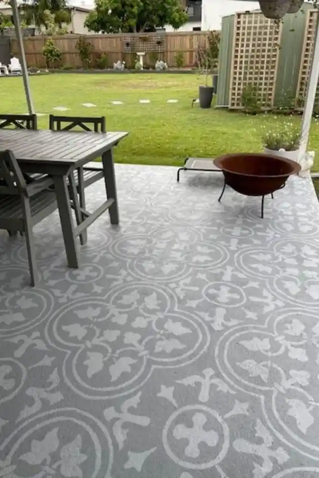 Patio Makeover With Paint
