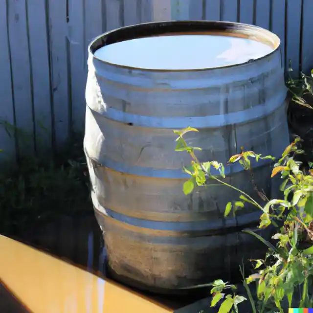 Use a rain barrel to collect water