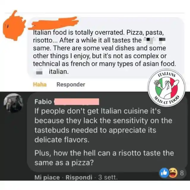 Italian food appreciation