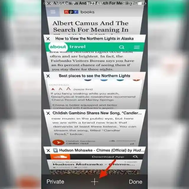 Retrieve recently-closed tabs on Safari