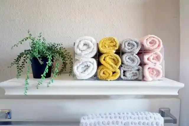 Organize Washcloths Using A File Sorter