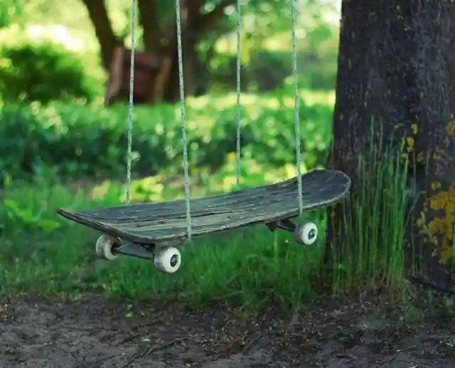 Swing Made From A Skateboard