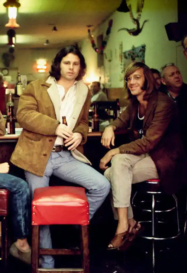 Jim Morrison & Ray Manzarek - Original Hard Rock Cafe - December 1969