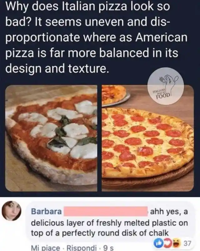 American vs. Italian pizza