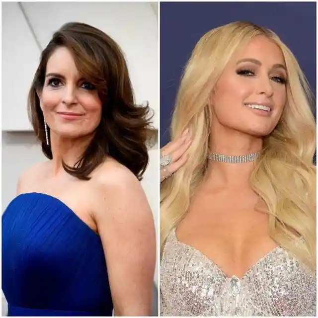 Tina Fey and Paris Hilton