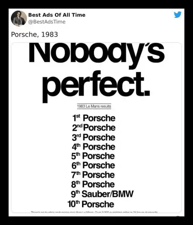 Nobody's Perfect, Might Have Been Porsche's Slogan Back In 1983