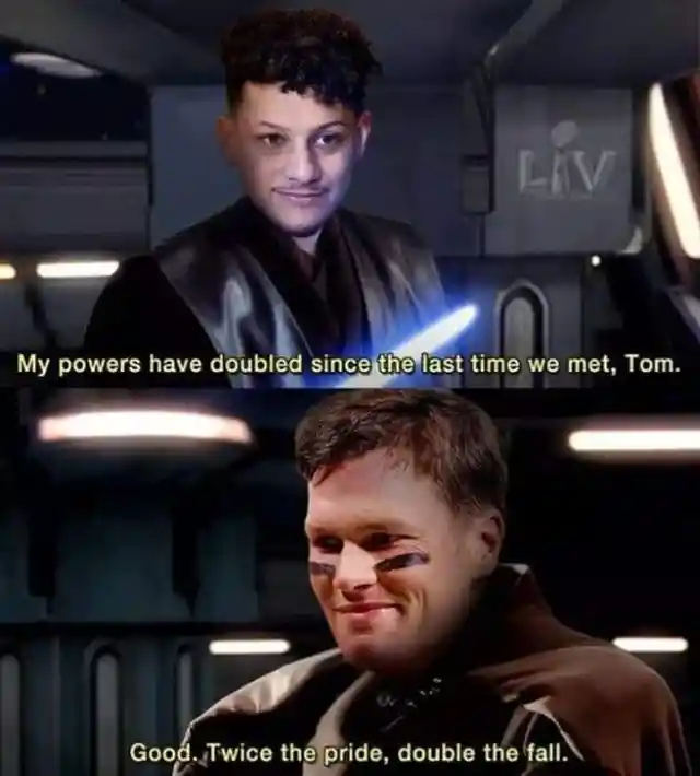 Jedi Knight Mahomes versus Jedi Master Brady