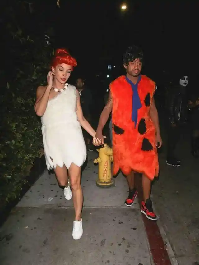 Jasmine Sanders & Terrence J as Wilma & Fred Flintstone